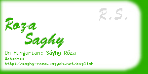 roza saghy business card
